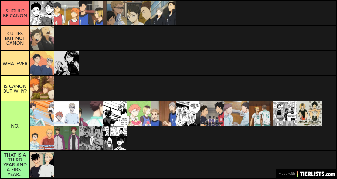 Haikyu ships (I couldn't see a lot of em')