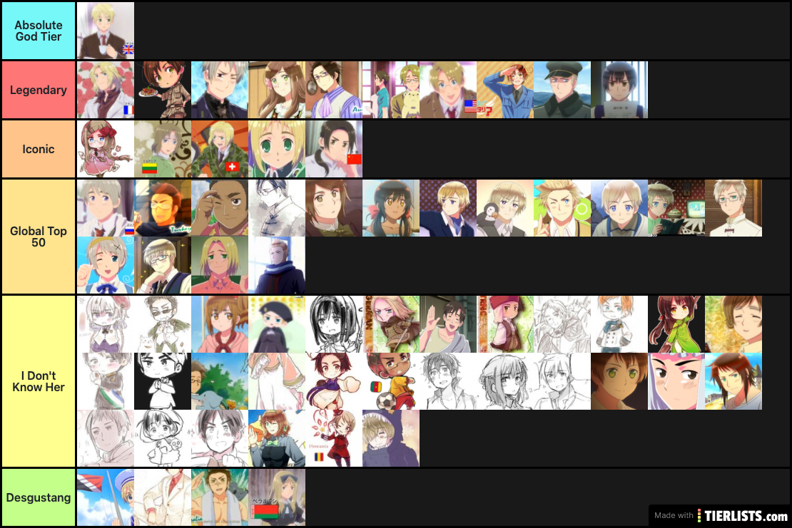 Hetalia Characters!!