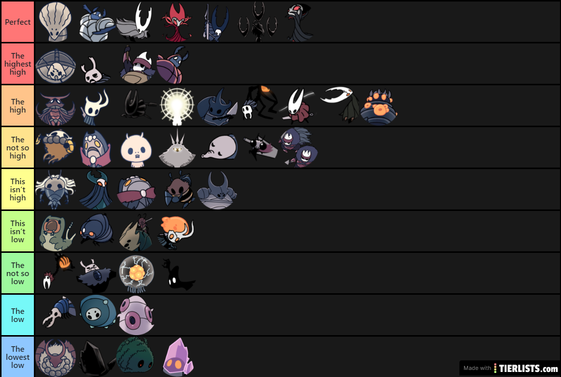 Hollow Knight boss quality list