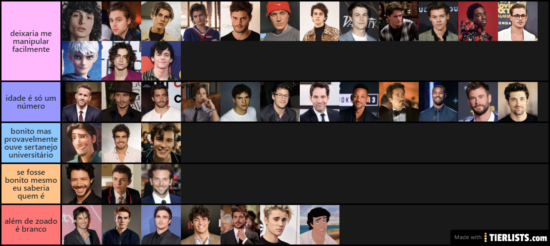homens famosos que me iludem diariamente