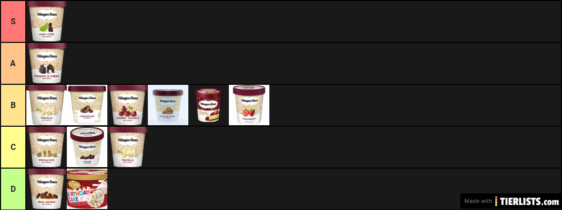 ice cream flavors