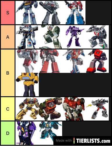 Important G1 Transformers Tier List