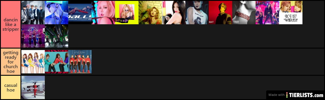 kpop hoe anthems tier ranking<3