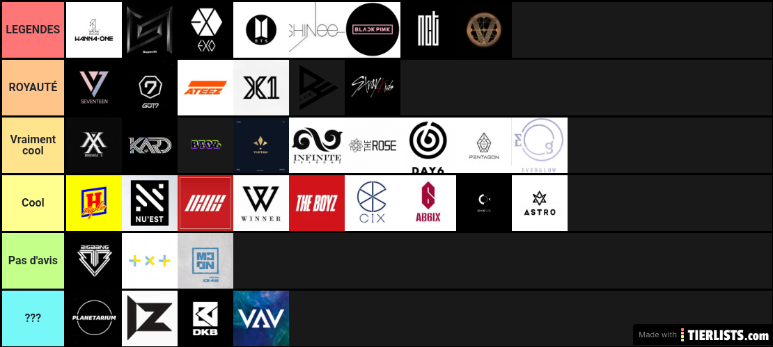 Kpop list