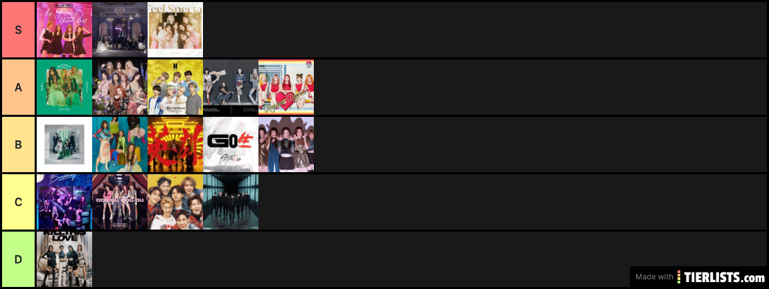 Kpop song tierlist