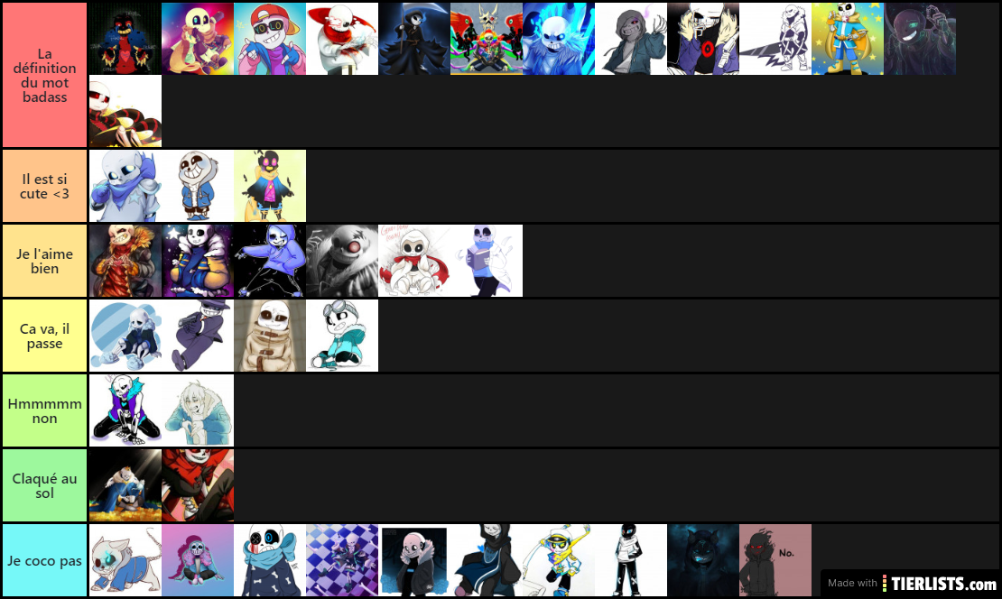 LA TIER LIST DES PERSO SURCOTER
