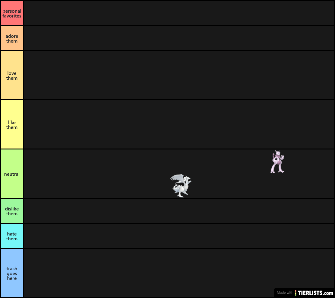 legandry pokemon tier list