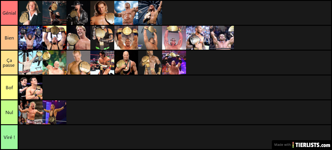 Ma liste World Heavyweight Championship