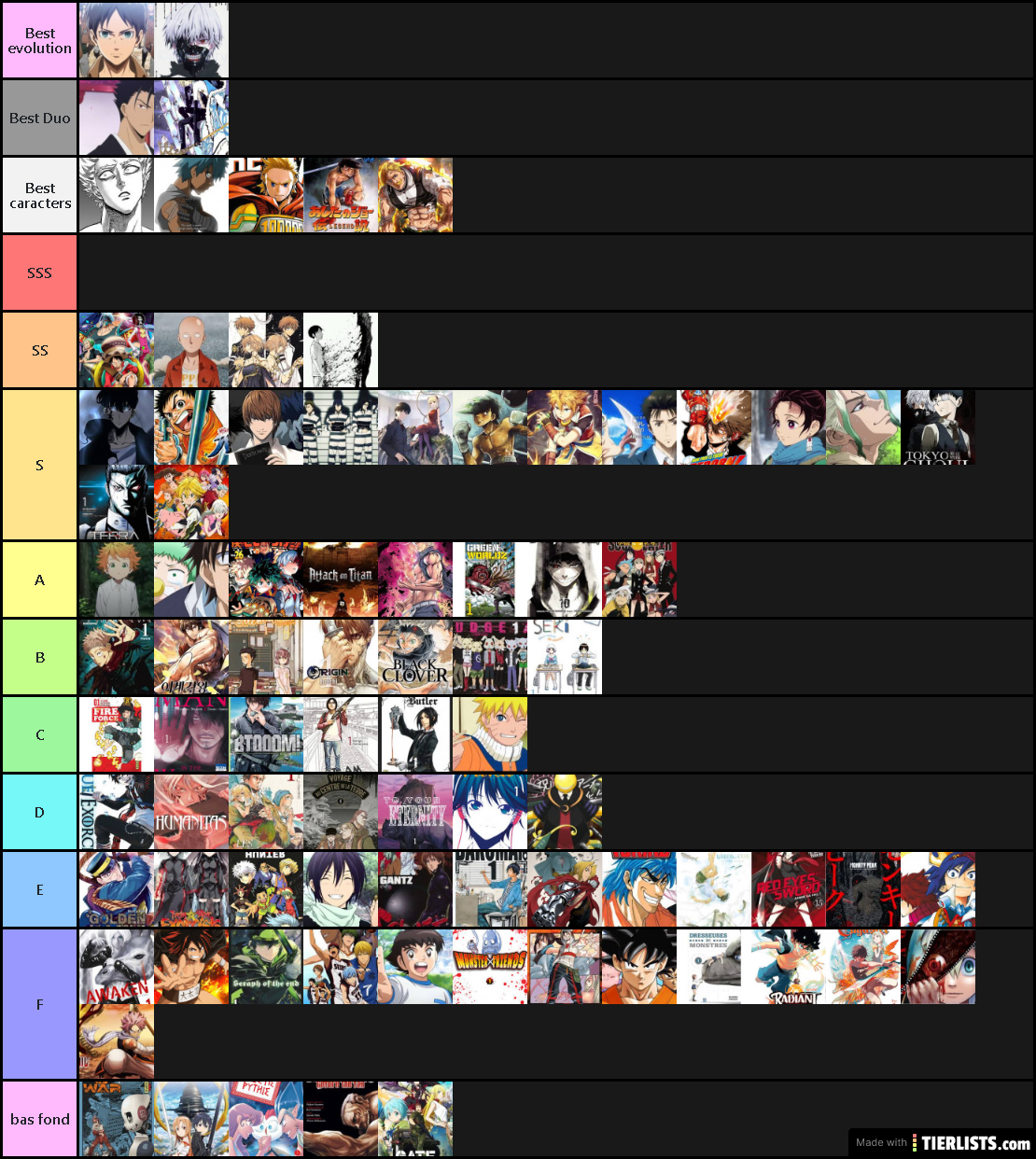 manga tier liste 333