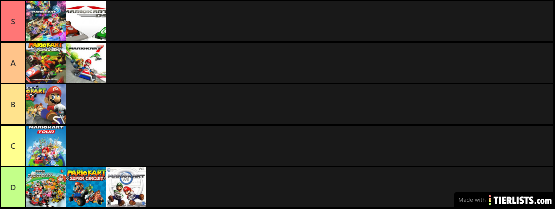 Mario Kart Games Tier List