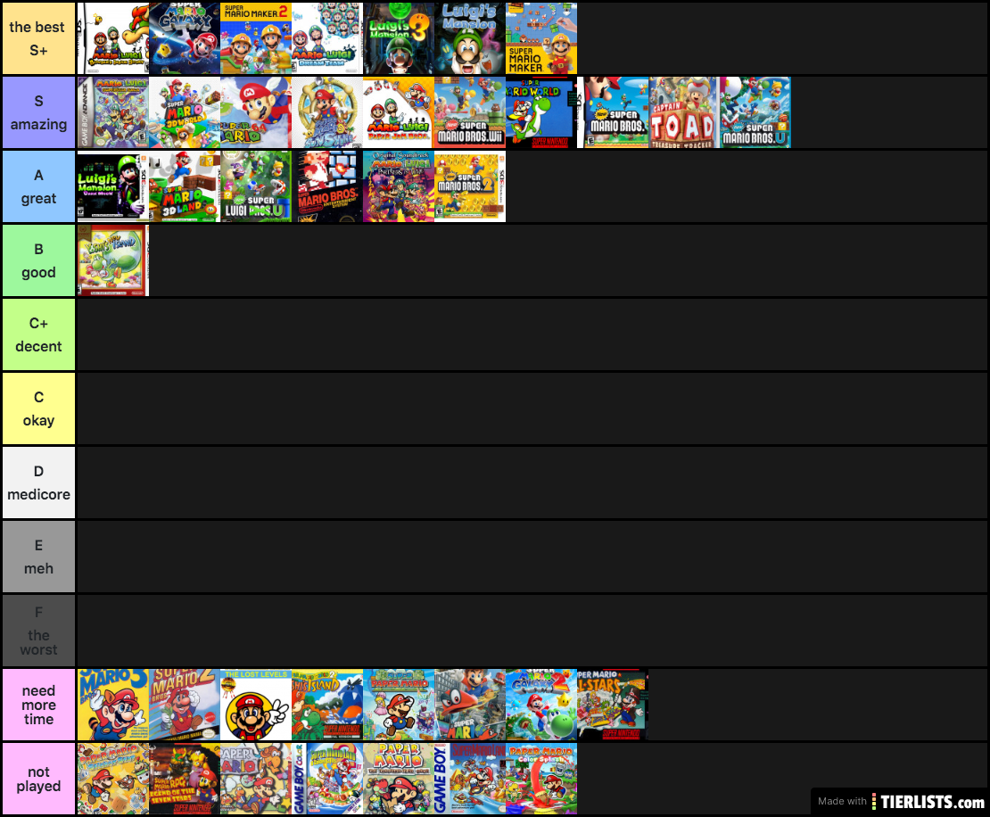 mario platformers tier 388