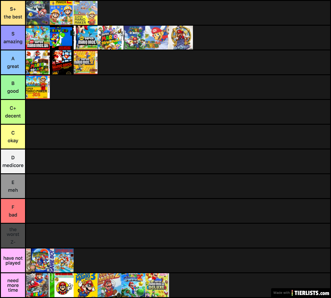 mario platformers tier 390