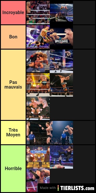Meilleures matchs de Cena