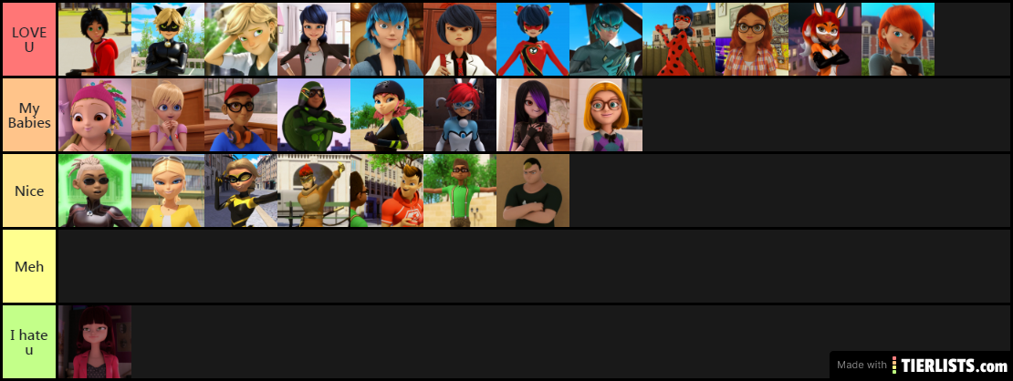 Miraculous Ladybug tier list