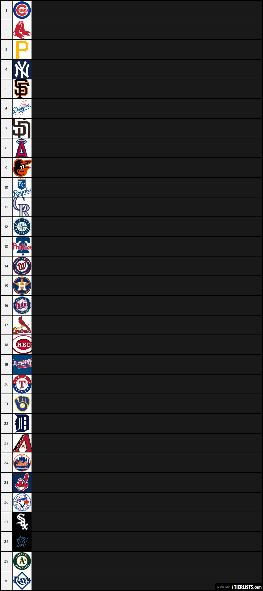 MLB Stadiums 1-30