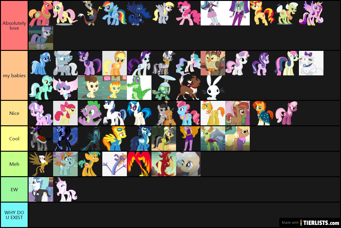 MLP tier list