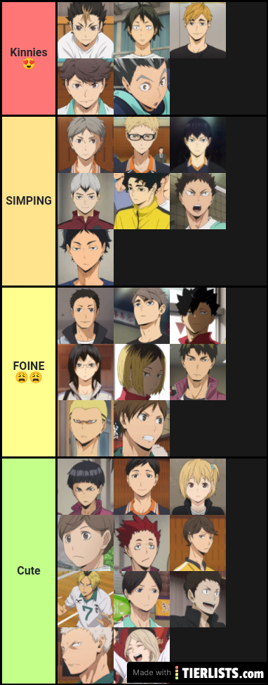 My haikyuu list