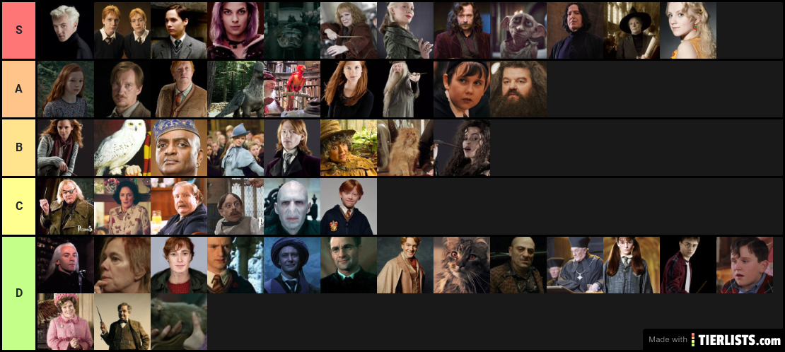 my harry potter list