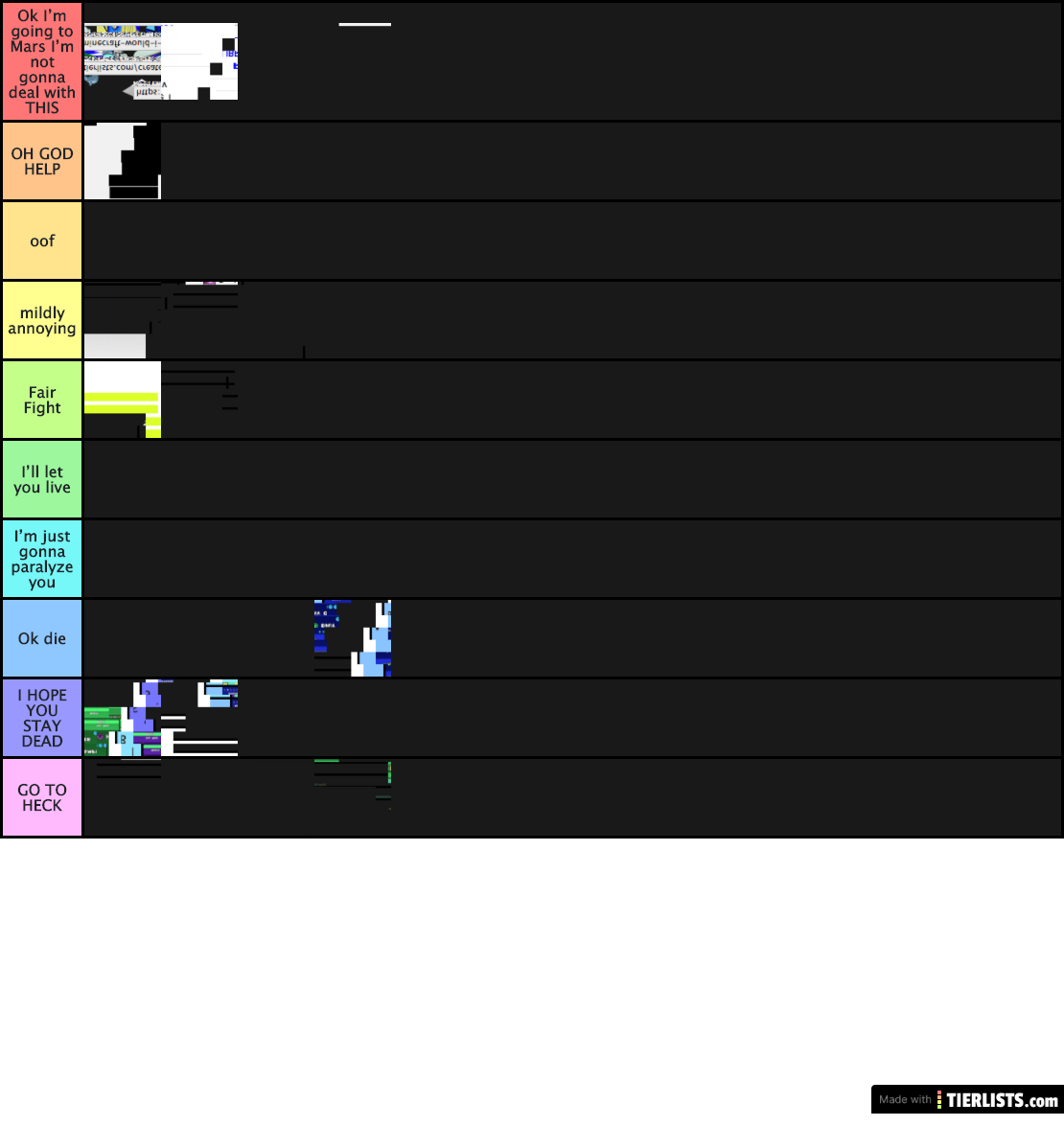 My tear list