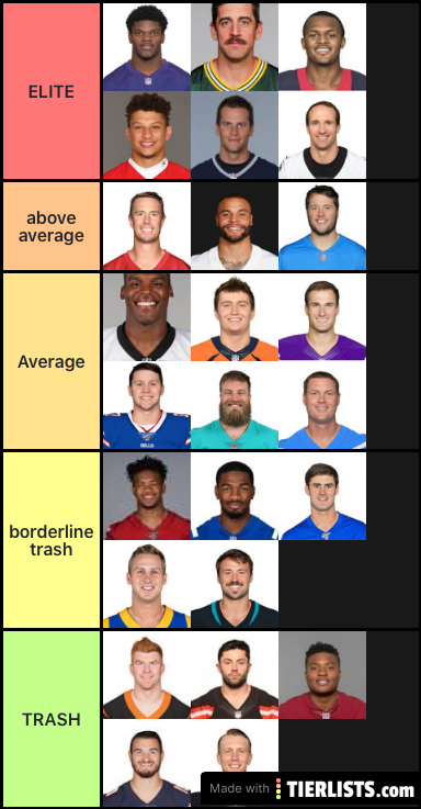 NFL QB TierList