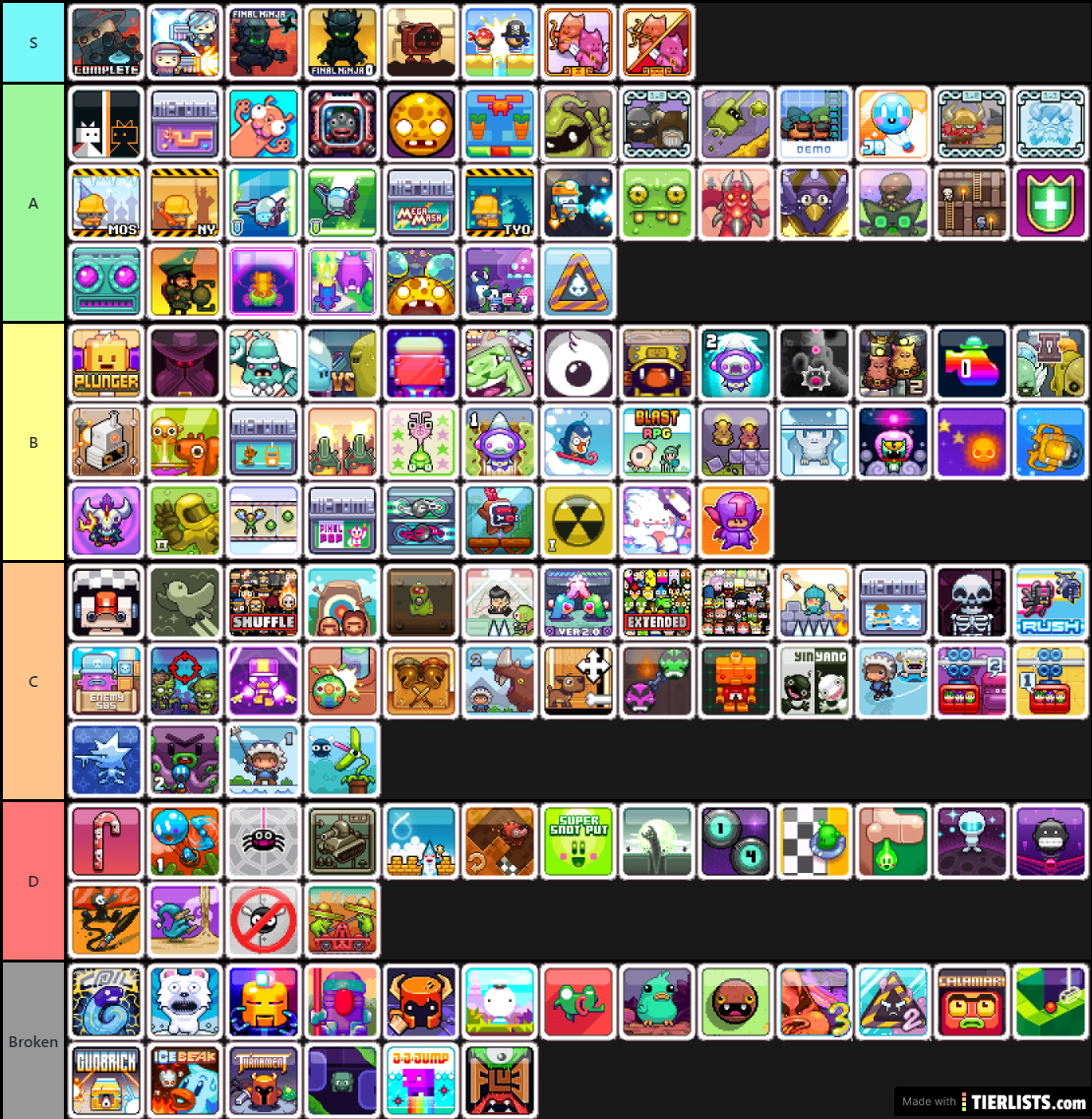 Nitrome games ranked