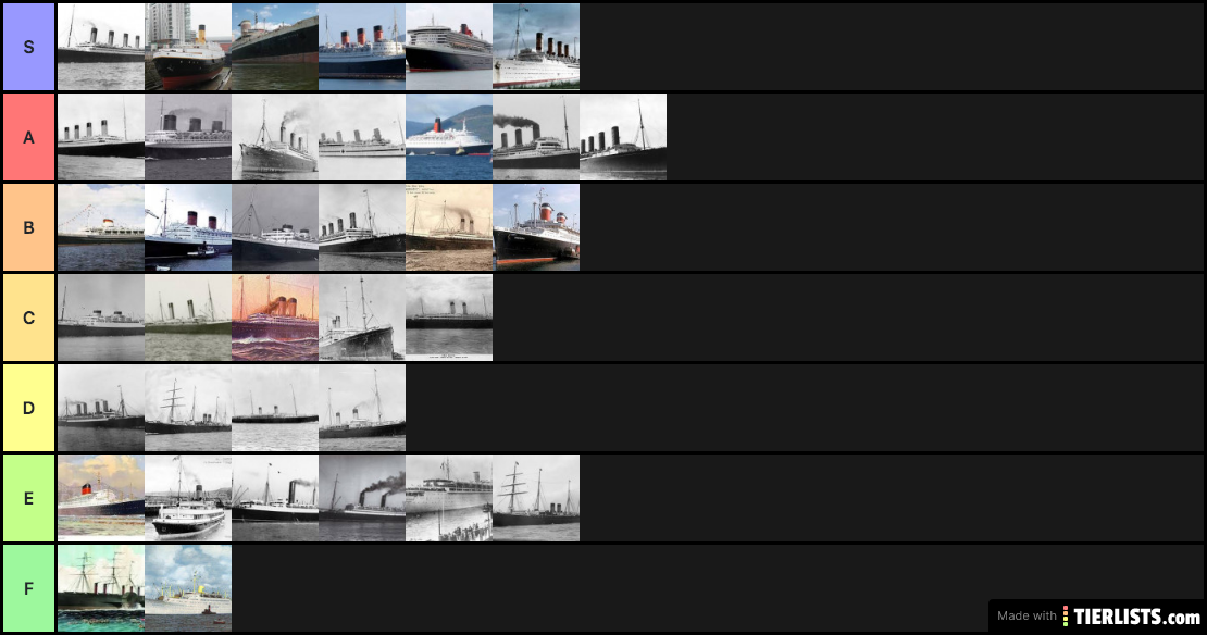 Ocean Liner Tier List