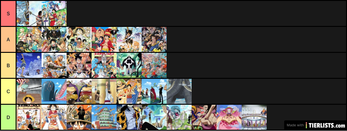 One piece arc tiers