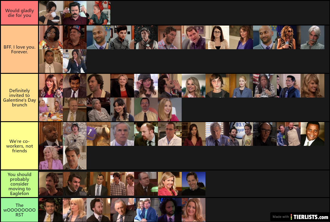 Parks & Rec characters I'd take a bullet for