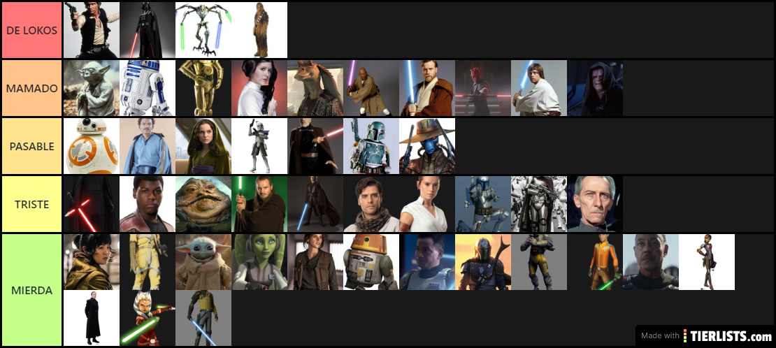 PERSONAJES DE STAR WARS