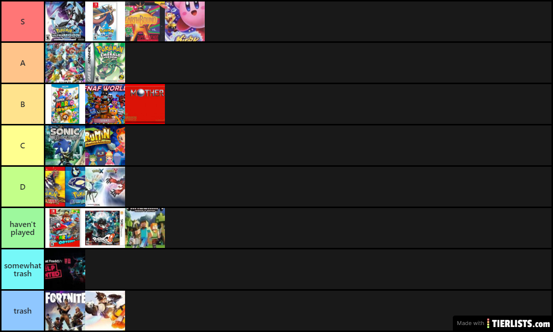 personal game tier list