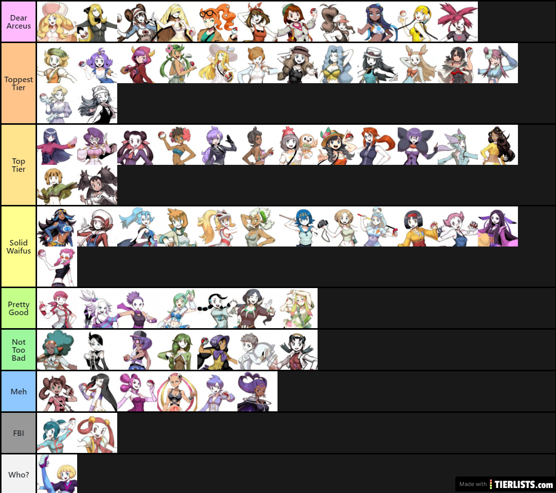 Pokegirl Tier List