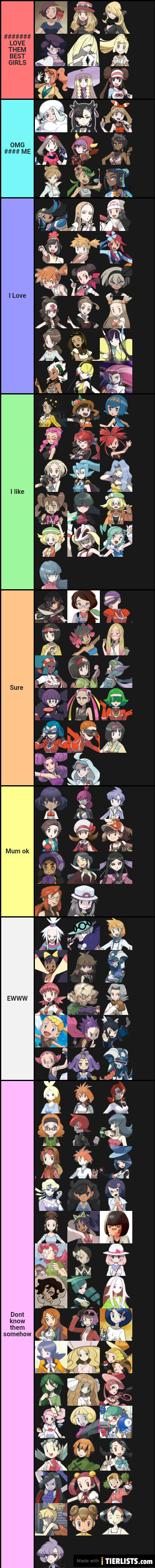 Pokegirls Fuck list