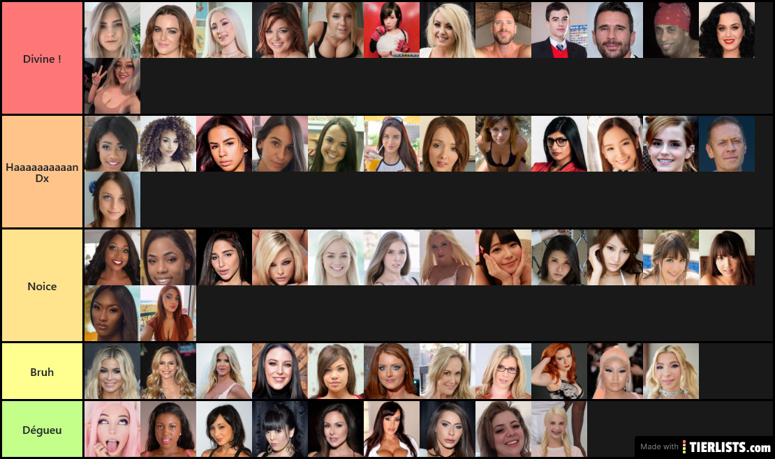 Pornstars tier list