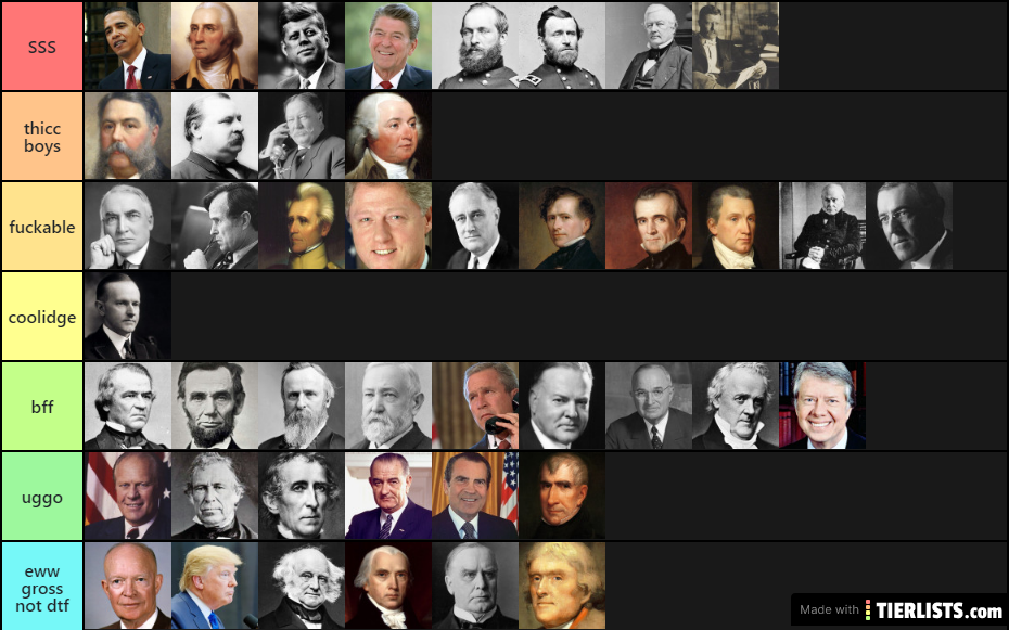 Presidential Hotness Tier List