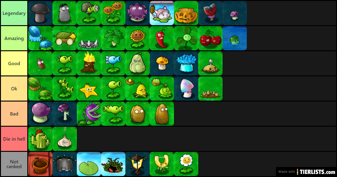 PVZ 1 PLANTS