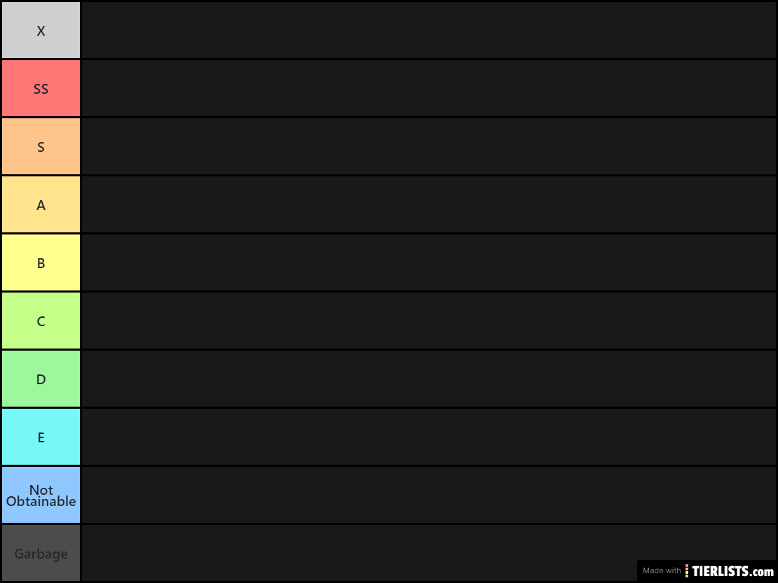 Rarity Tier List