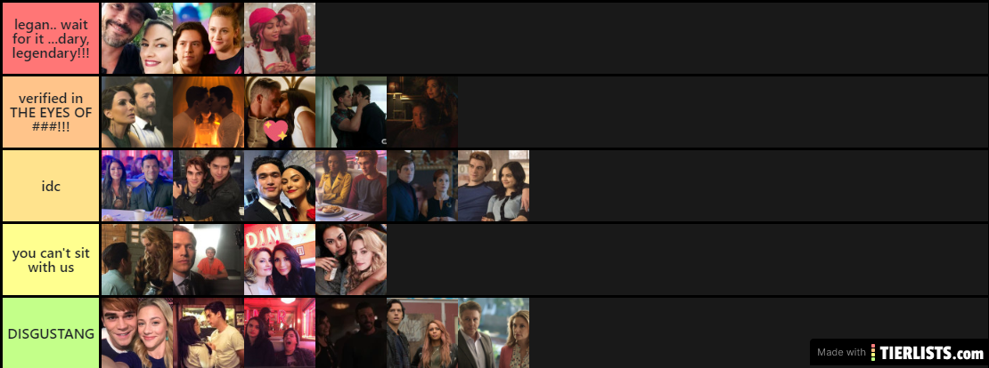 riverdale ships ranked