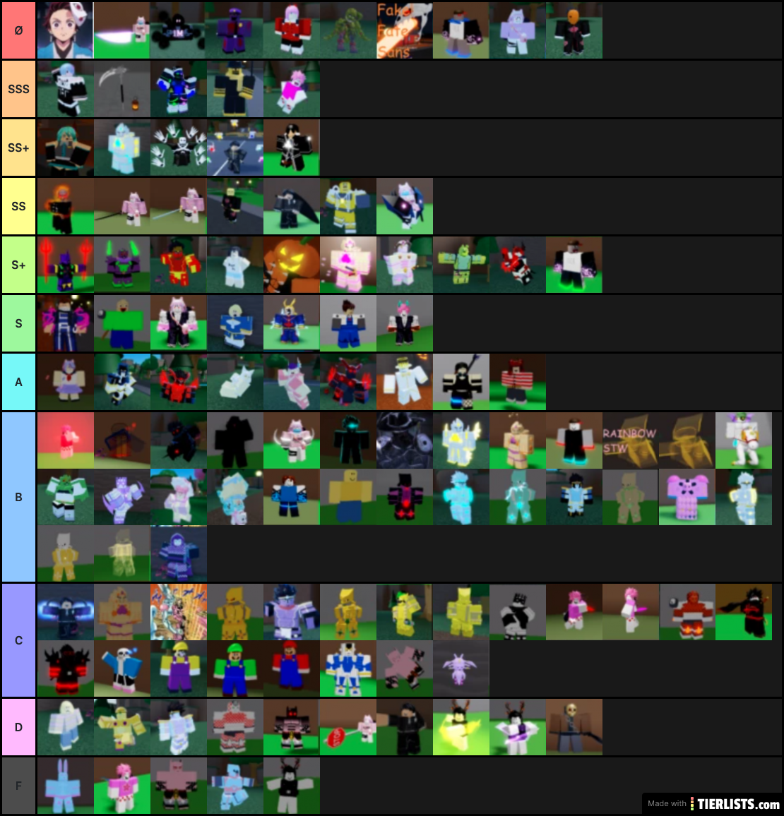 Sakura Stand Value Tier List