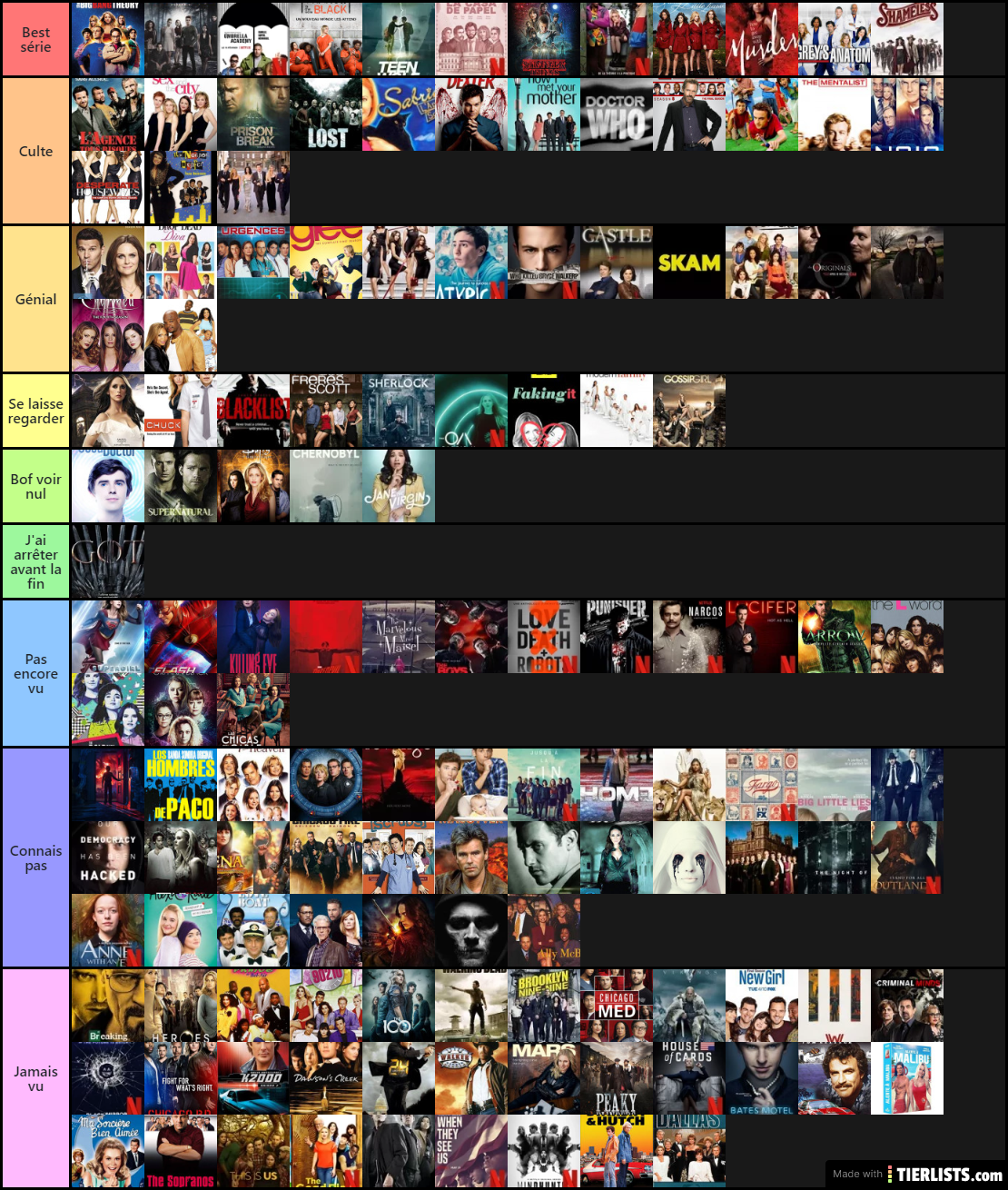 Séries TV toutes générations