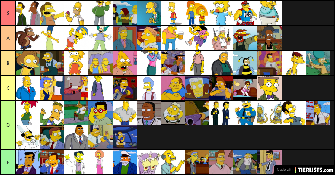 simpsons tier list