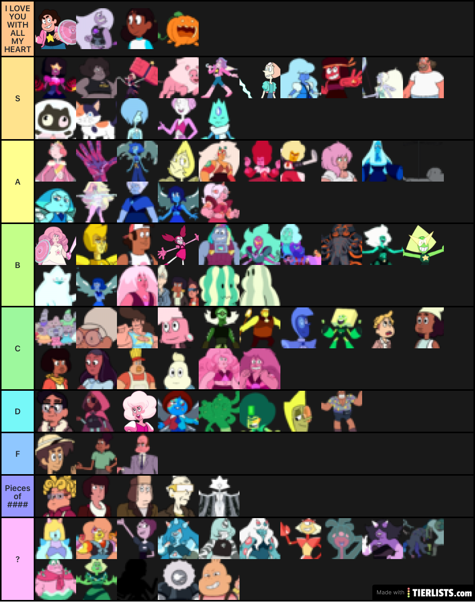 Steven universe their list