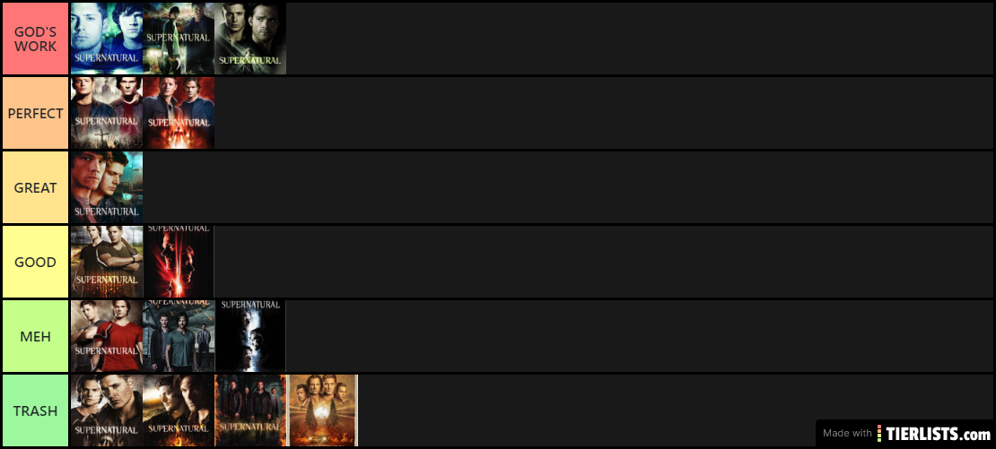 Supernatural Seasons Ranked