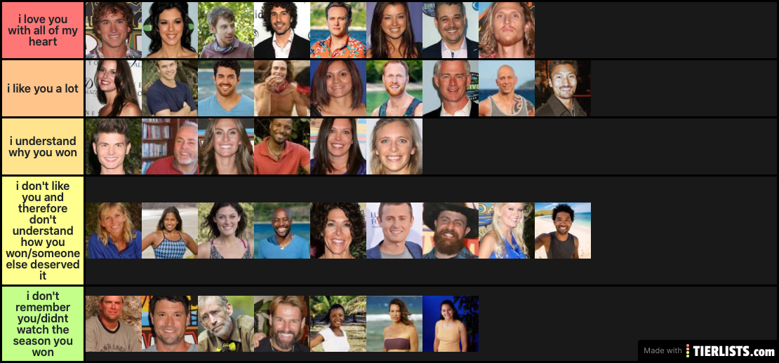 survivor winners