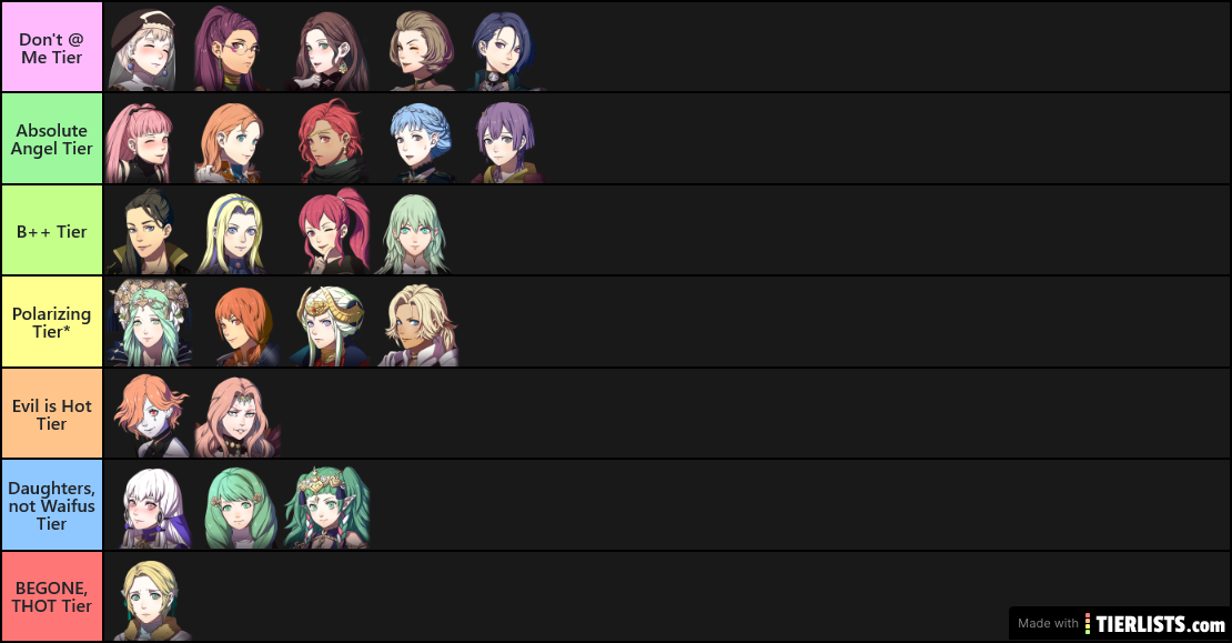 THE Fire Emblem Three Houses Waifu Tier List