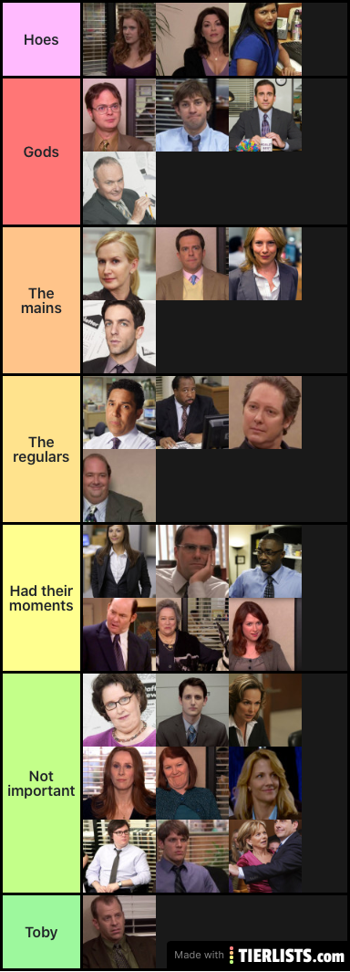 The office ranks for the show