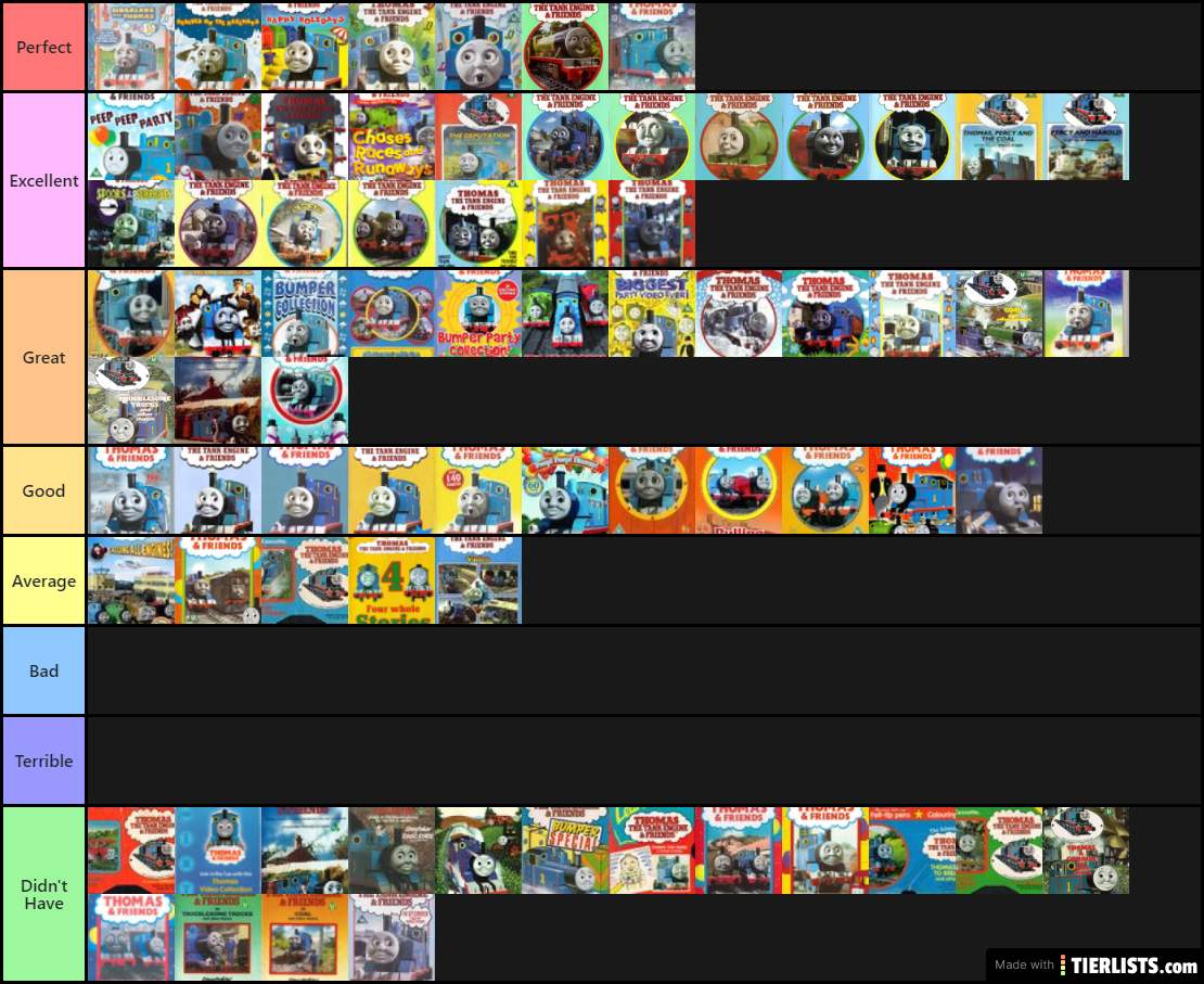 Thomas The Tank Engine - UK VHS Tier List