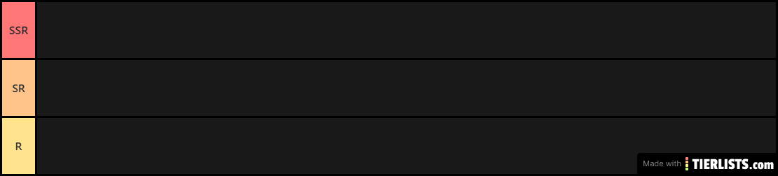 TIER LIST EMPTY