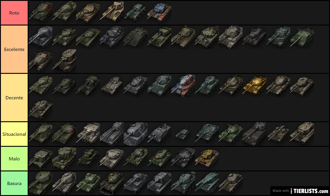 Tier List premiums tier 8