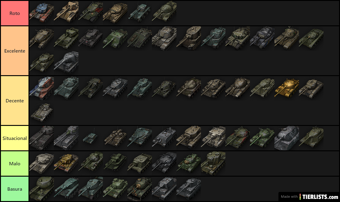 Tier List premiums tier 8