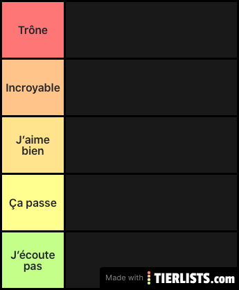 Tier List rap